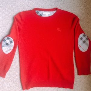Boys red Burberry sweater size 10 boys
